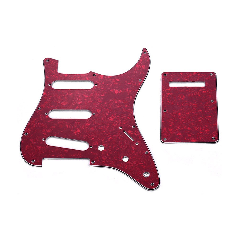 Blue Pearl SSS Electric Guitar Pickguard Set with Back Plate & Screws for American ST Style Guitars