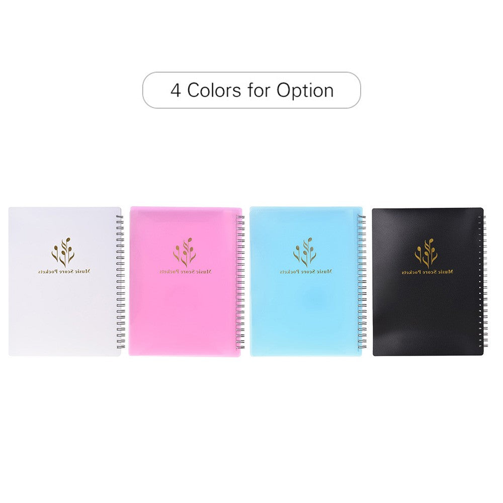 A4 Music Score Folder: 40-Pocket Multifunctional Sheet & Document Organizer