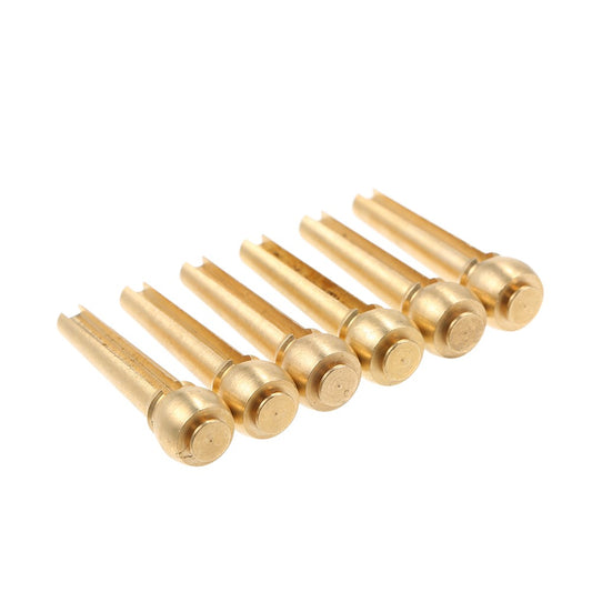 Brass Acoustic Guitar Bridge Pins - 6pcs String Fixing Nails