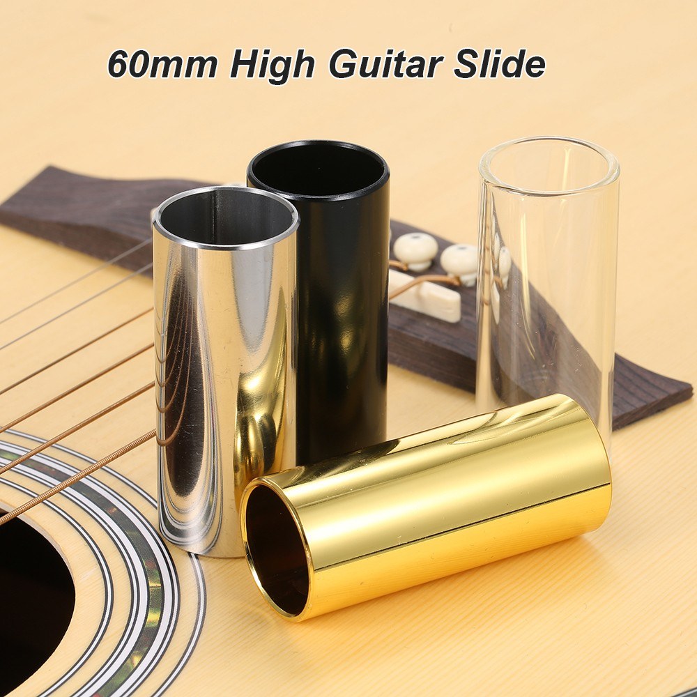 60MM Guitar Slide Bar - Stainless Steel/Glass Finger Slides for String Instruments