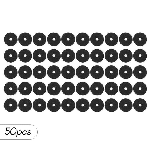 Guitar Strap Felt Button Washers - 50 Pack