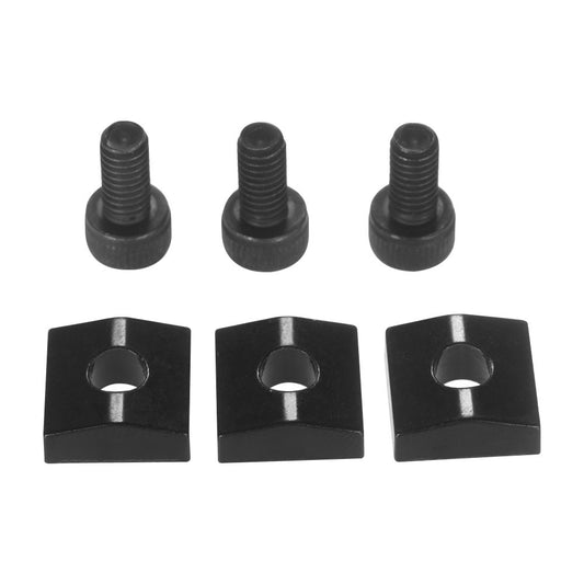 Pack of 3 Sets - Electric Guitar Tremolo Bridge & String Locking System with Metal Nut, Block & Clamp Hex Screws Accessories