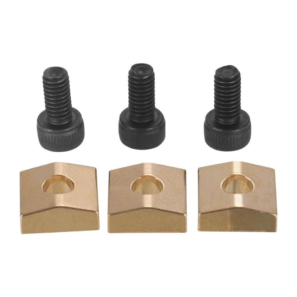 Pack of 3 Sets - Electric Guitar Tremolo Bridge & String Locking System with Metal Nut, Block & Clamp Hex Screws Accessories