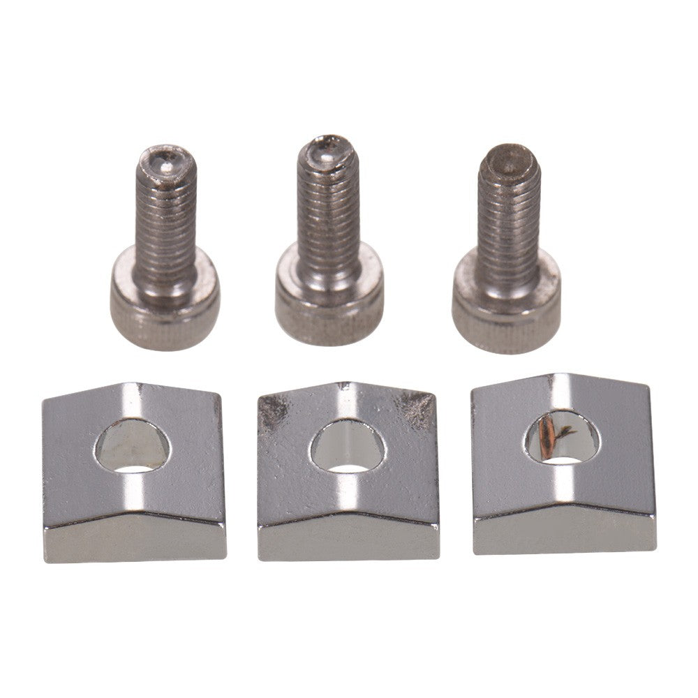 Pack of 3 Sets - Electric Guitar Tremolo Bridge & String Locking System with Metal Nut, Block & Clamp Hex Screws Accessories