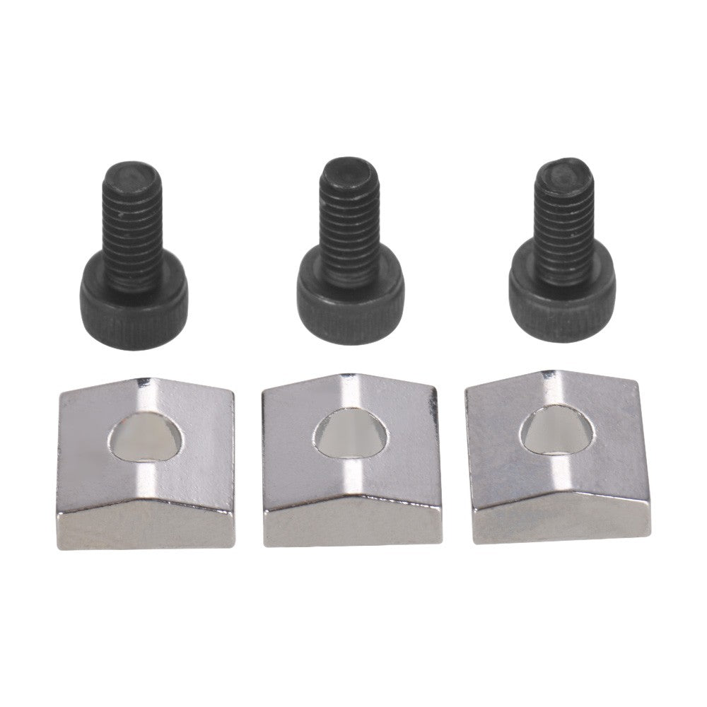 Pack of 3 Sets - Electric Guitar Tremolo Bridge & String Locking System with Metal Nut, Block & Clamp Hex Screws Accessories