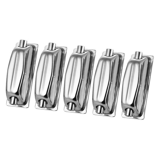 5-Pack Double-End Rectangular Snare Drum Claw Lug Hooks - Replacement Ear Drum Set Accessories