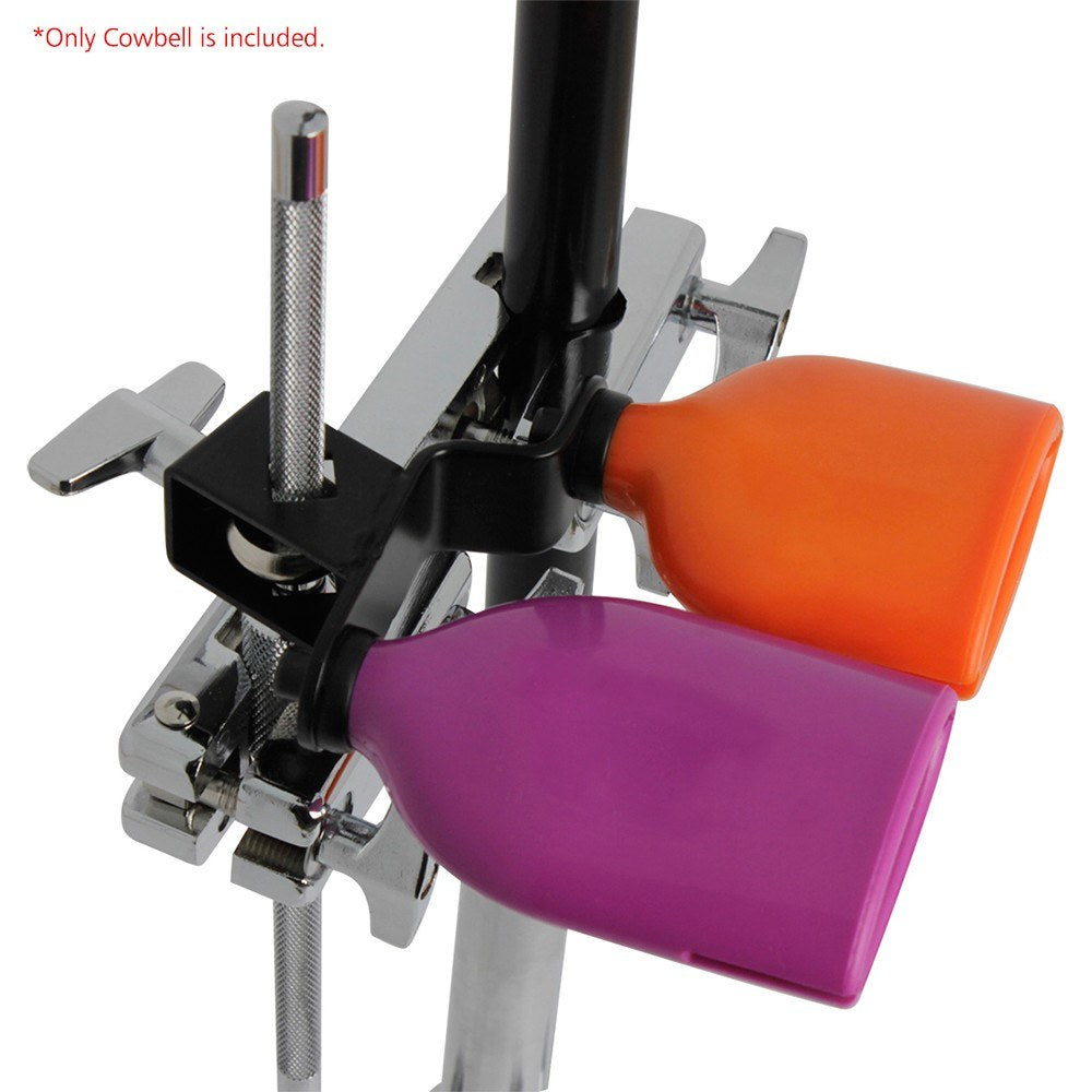 Dual-Tone Medium Bicolor Cowbell for Drum Set - Double Mounted Percussion Instrument