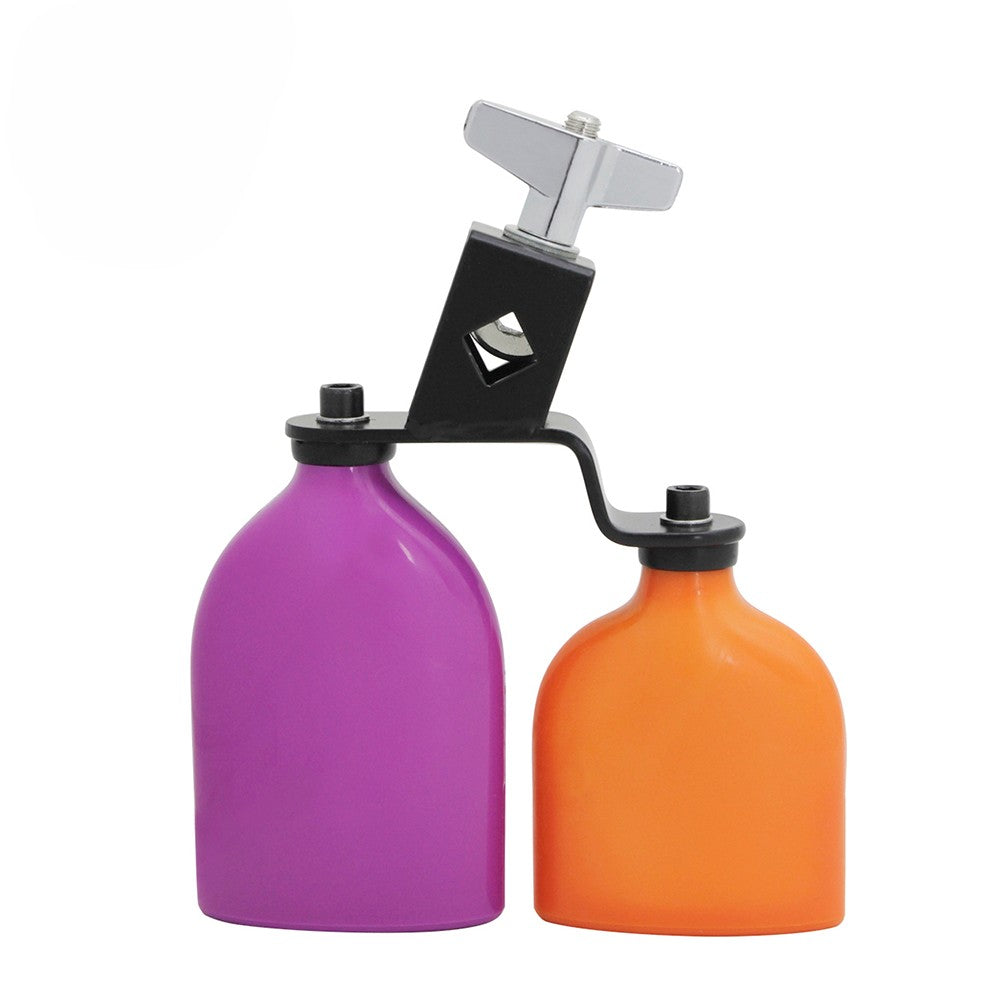 Dual-Tone Medium Bicolor Cowbell for Drum Set - Double Mounted Percussion Instrument