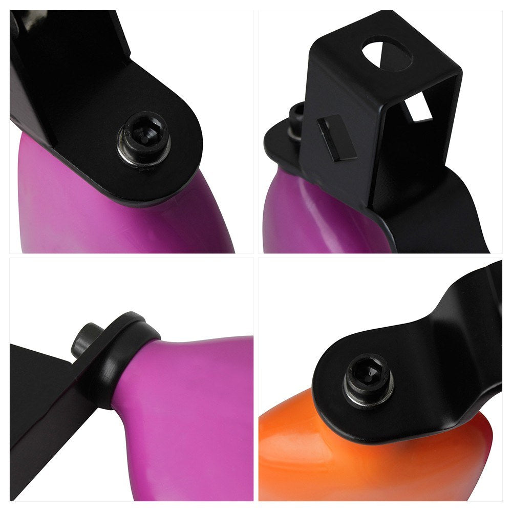 Dual-Tone Medium Bicolor Cowbell for Drum Set - Double Mounted Percussion Instrument