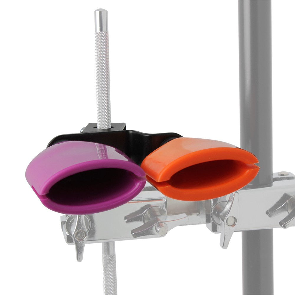 Dual-Tone Medium Bicolor Cowbell for Drum Set - Double Mounted Percussion Instrument