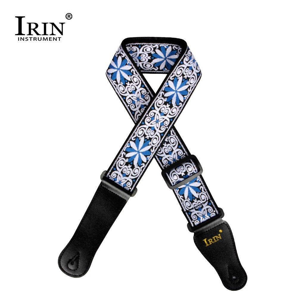 Adjustable IRIN GS-02 Embroidery Guitar Straps for Acoustic Electric Guitars & Bass Accessories