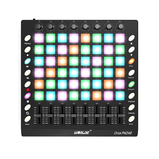 WORLDE PAD48 USB MIDI Drum Controller with 48 RGB Backlit Pads
