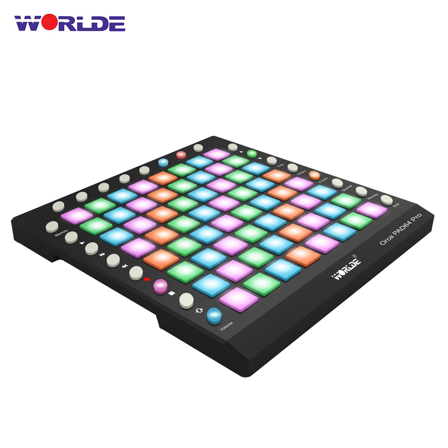 Portable WORLDE ORCA PAD64 USB MIDI Drum Pad Controller