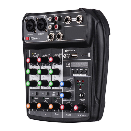 Muslady AI-4 Compact Digital Audio Mixer Sound Card Console