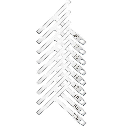 9-Piece Stainless Steel Understring Radius Gauge Set