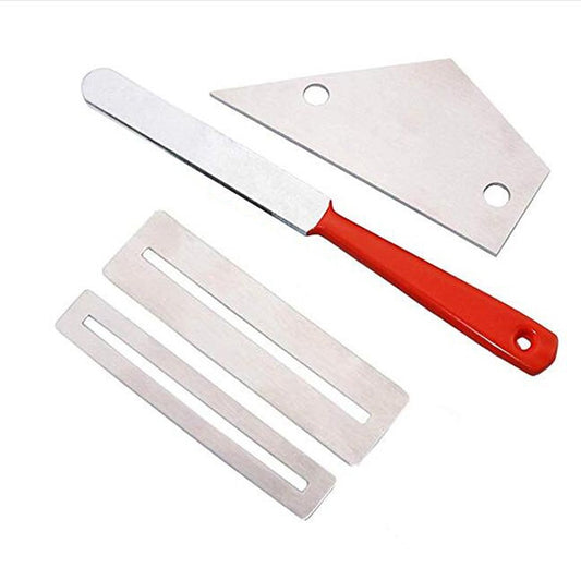 Stainless Steel Guitar Fret Polishing File & Leveling Ruler Set - Repair & Protection Tool