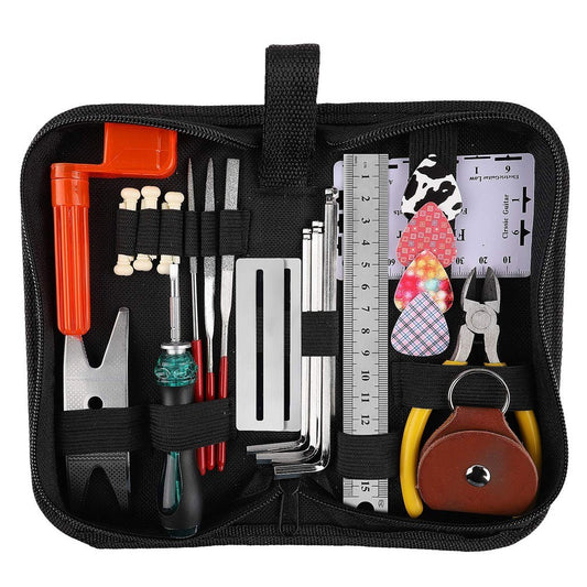 Guitar Maintenance & Repair Tool Kit with String Organizer and Measuring Gauge