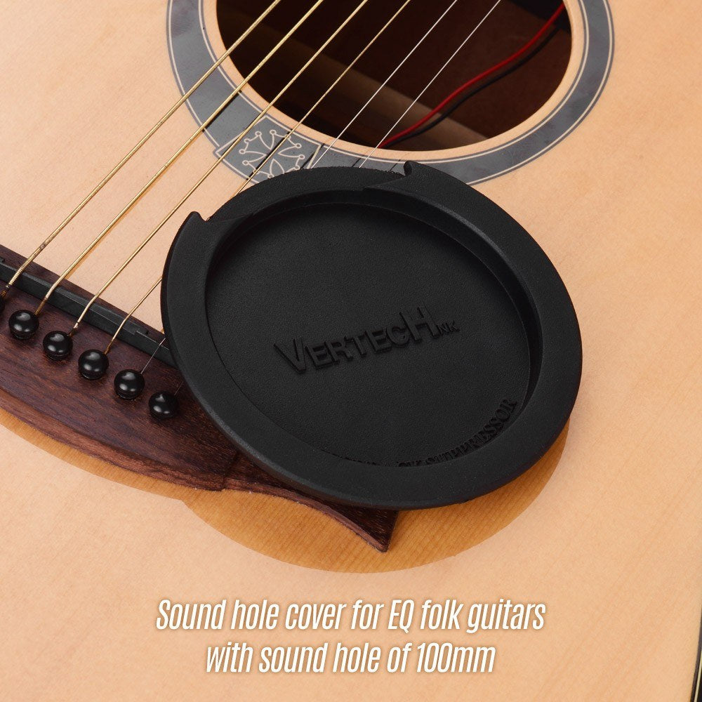 VERTECHnk SM-05 Black Rubber Guitar Soundhole Cover for Acoustic Folk Guitars - Feedback Buffer Block