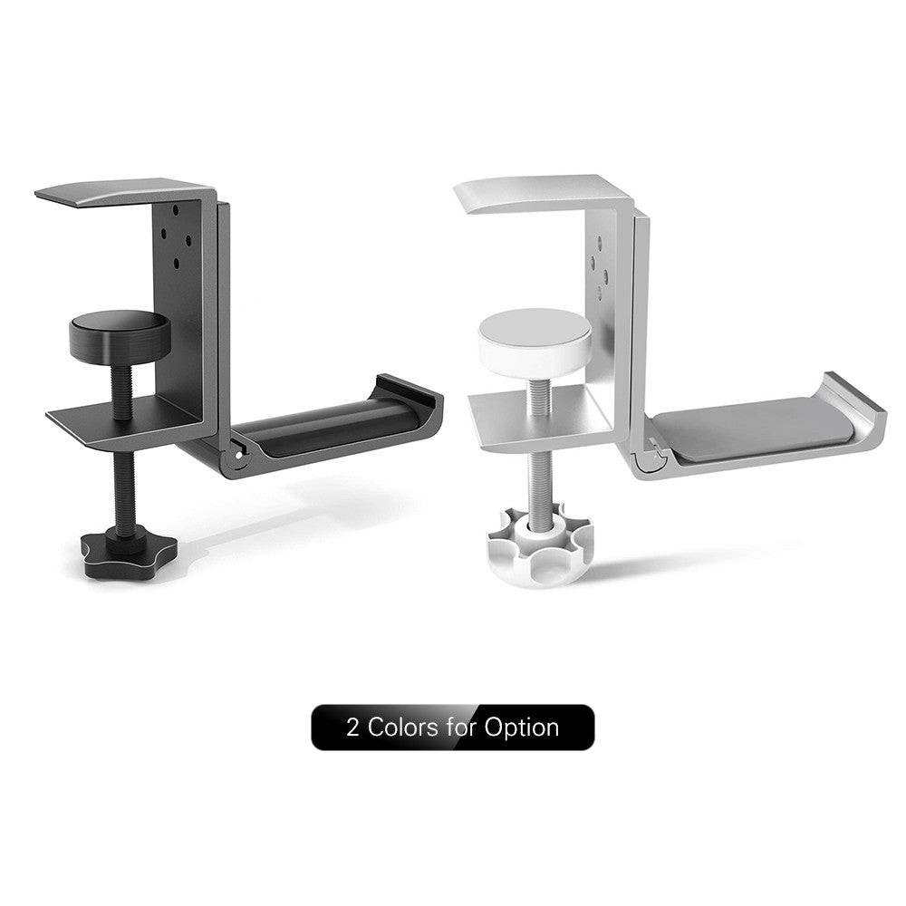 Foldable Aluminum Headset Stand: Universal Desk Mount with Horizontal & Vertical Installation