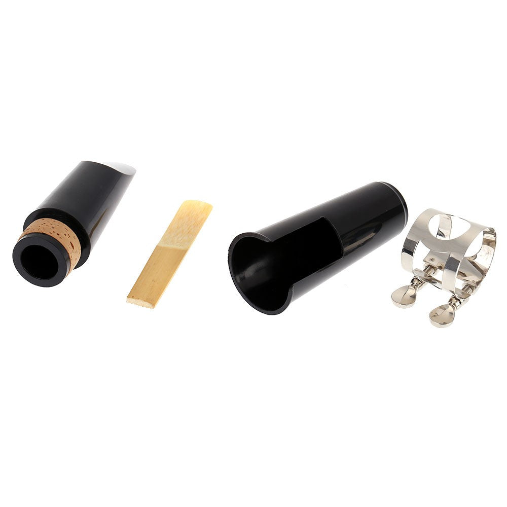 Plastic Clarinet Mouthpiece with Cap, Metal Buckle, and Reed