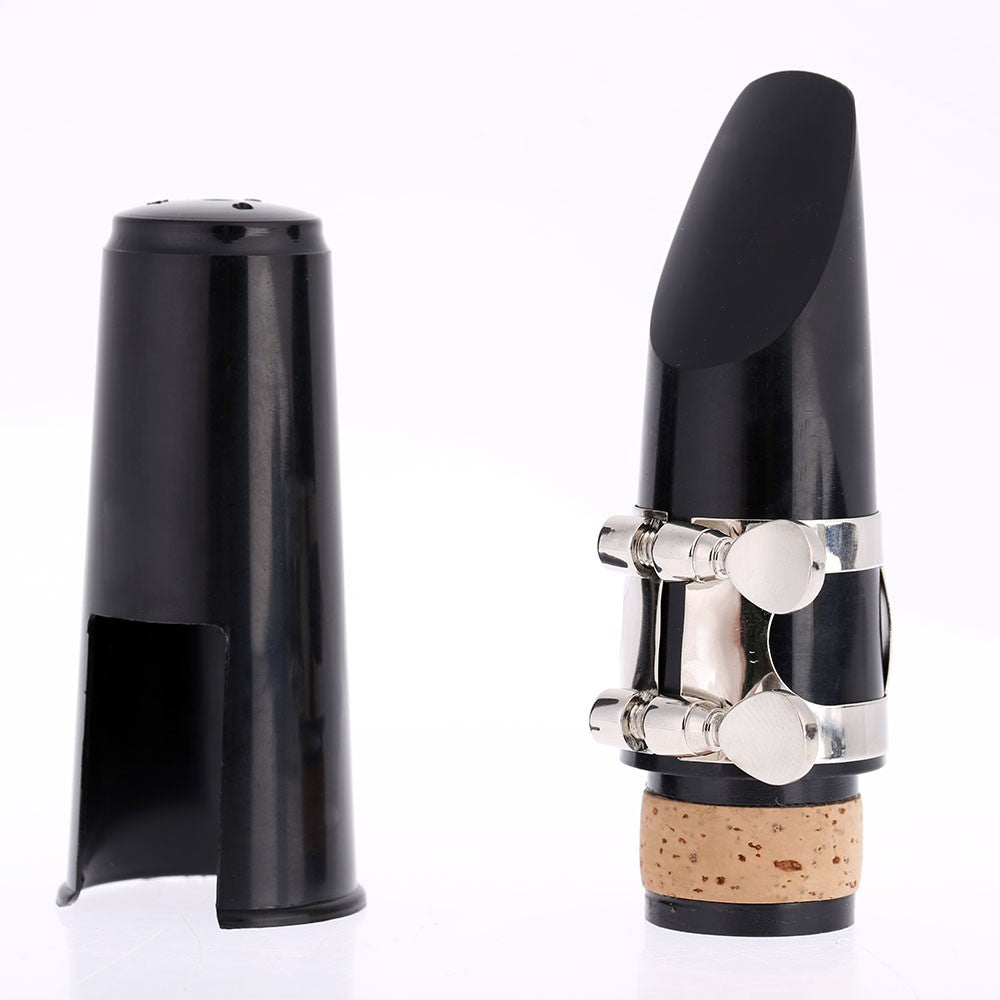 Plastic Clarinet Mouthpiece with Cap, Metal Buckle, and Reed