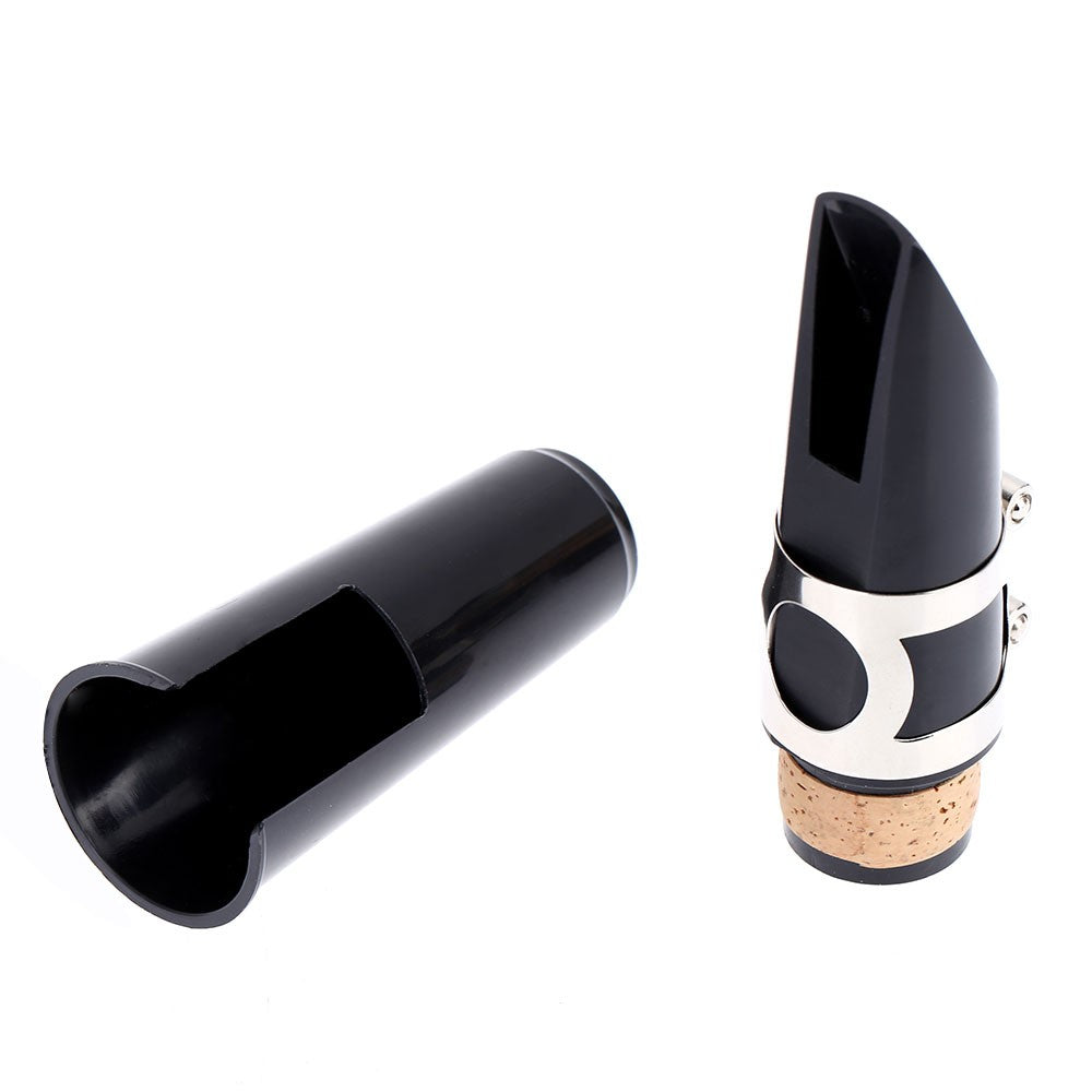 Plastic Clarinet Mouthpiece with Cap, Metal Buckle, and Reed