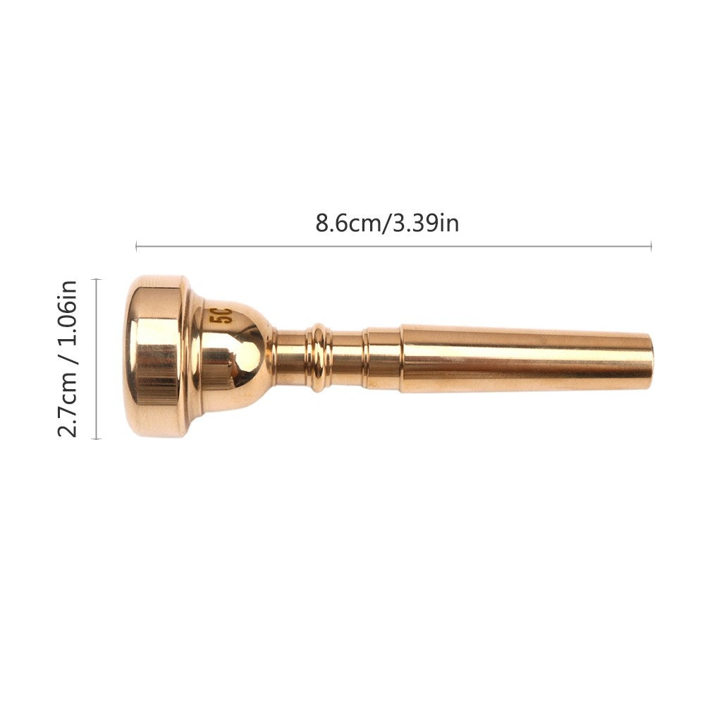 5C Gold Plated Trumpet Mouthpiece Musical Instrument Accessory