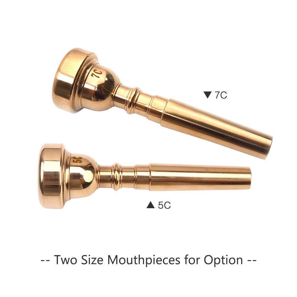 5C Gold Plated Trumpet Mouthpiece Musical Instrument Accessory