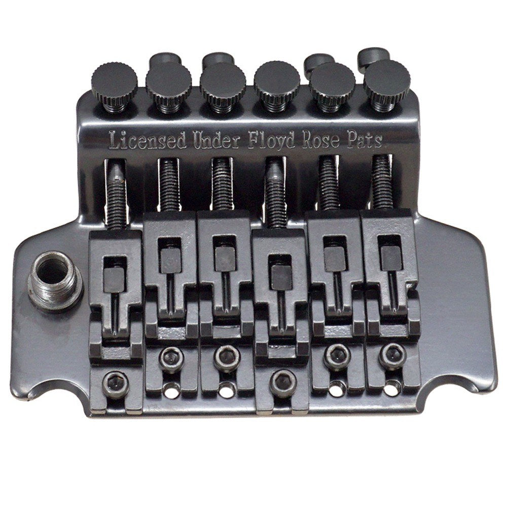 Tremolo Bridge System with Double Roll Tailpiece & Saddle for 6-String Electric Guitar Replacement