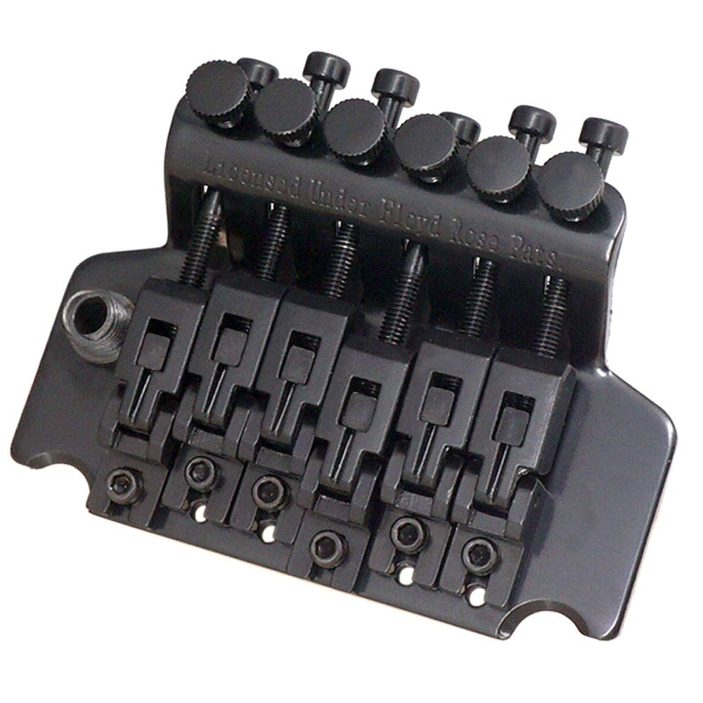 Tremolo Bridge System with Double Roll Tailpiece & Saddle for 6-String Electric Guitar Replacement