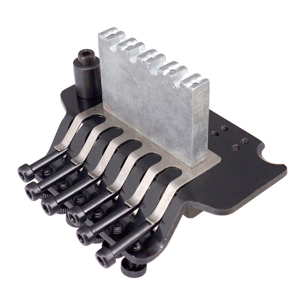 Tremolo Bridge System with Double Roll Tailpiece & Saddle for 6-String Electric Guitar Replacement