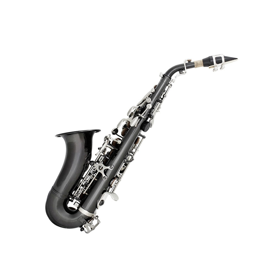 Black Nickel Plated Bb Soprano Saxophone - Brass Woodwind Instrument
