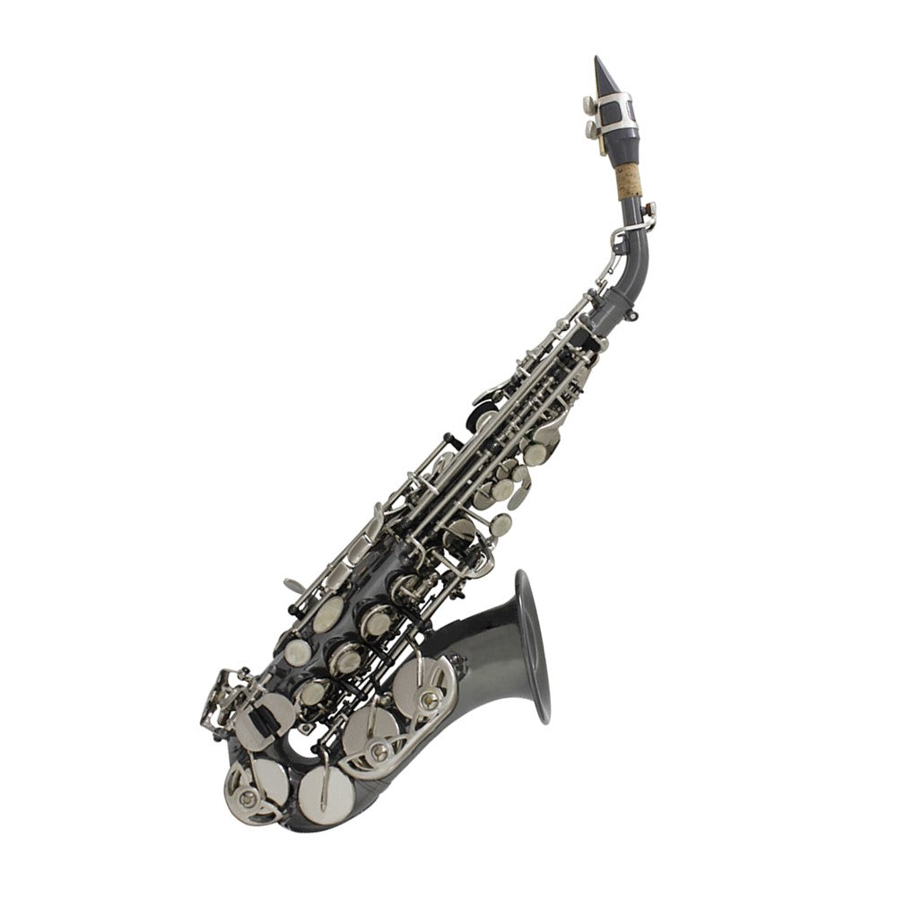 Black Nickel Plated Bb Soprano Saxophone - Brass Woodwind Instrument