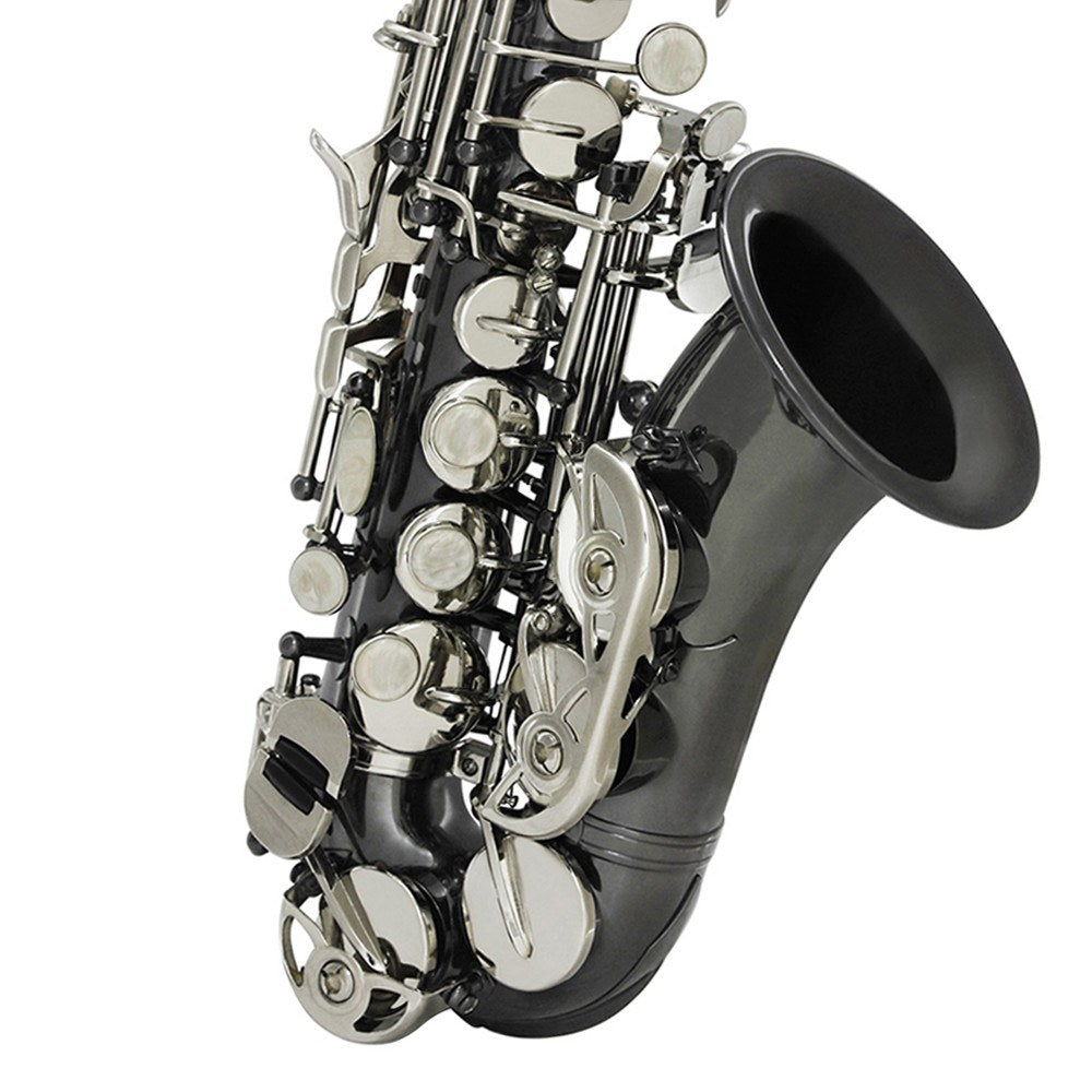 Black Nickel Plated Bb Soprano Saxophone - Brass Woodwind Instrument