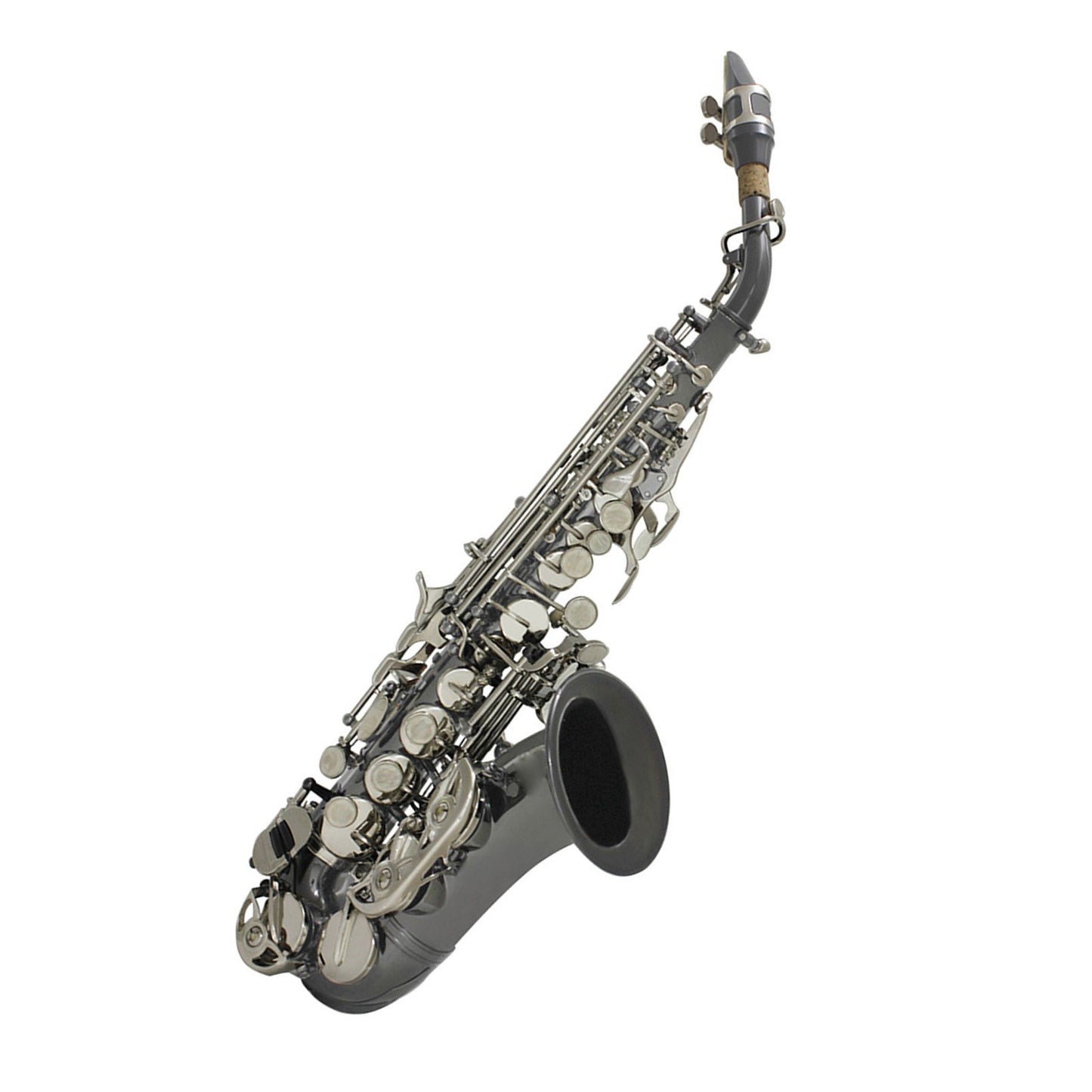 Black Nickel Plated Bb Soprano Saxophone - Brass Woodwind Instrument