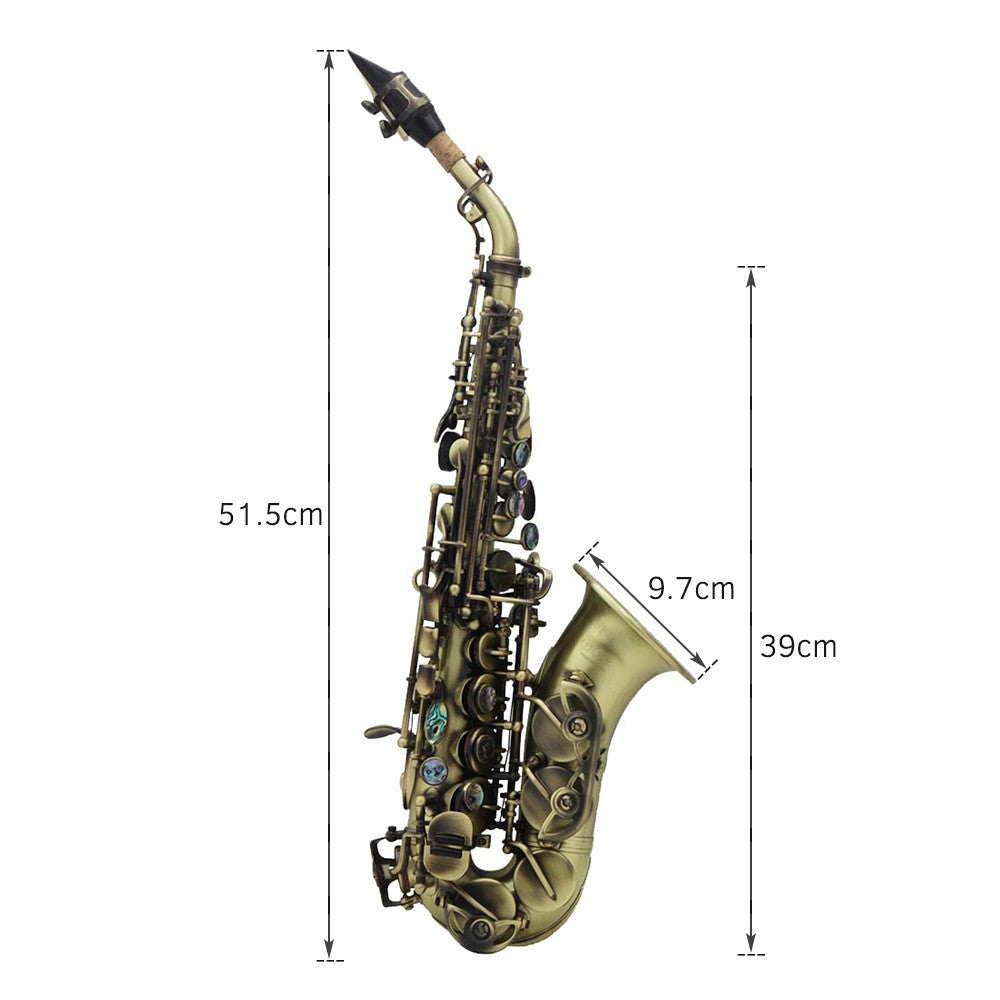 Premium Brass Vintage Bb Soprano Saxophone
