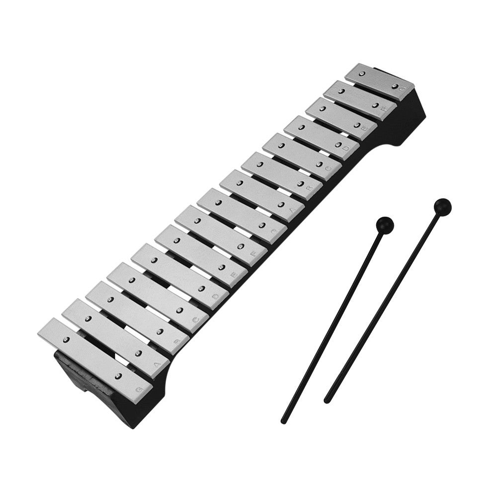 15-Note Glockenspiel Xylophone with Mallets - Aluminum Bars & Wooden Base, Includes Carrying Bag - Ideal Musical Gift