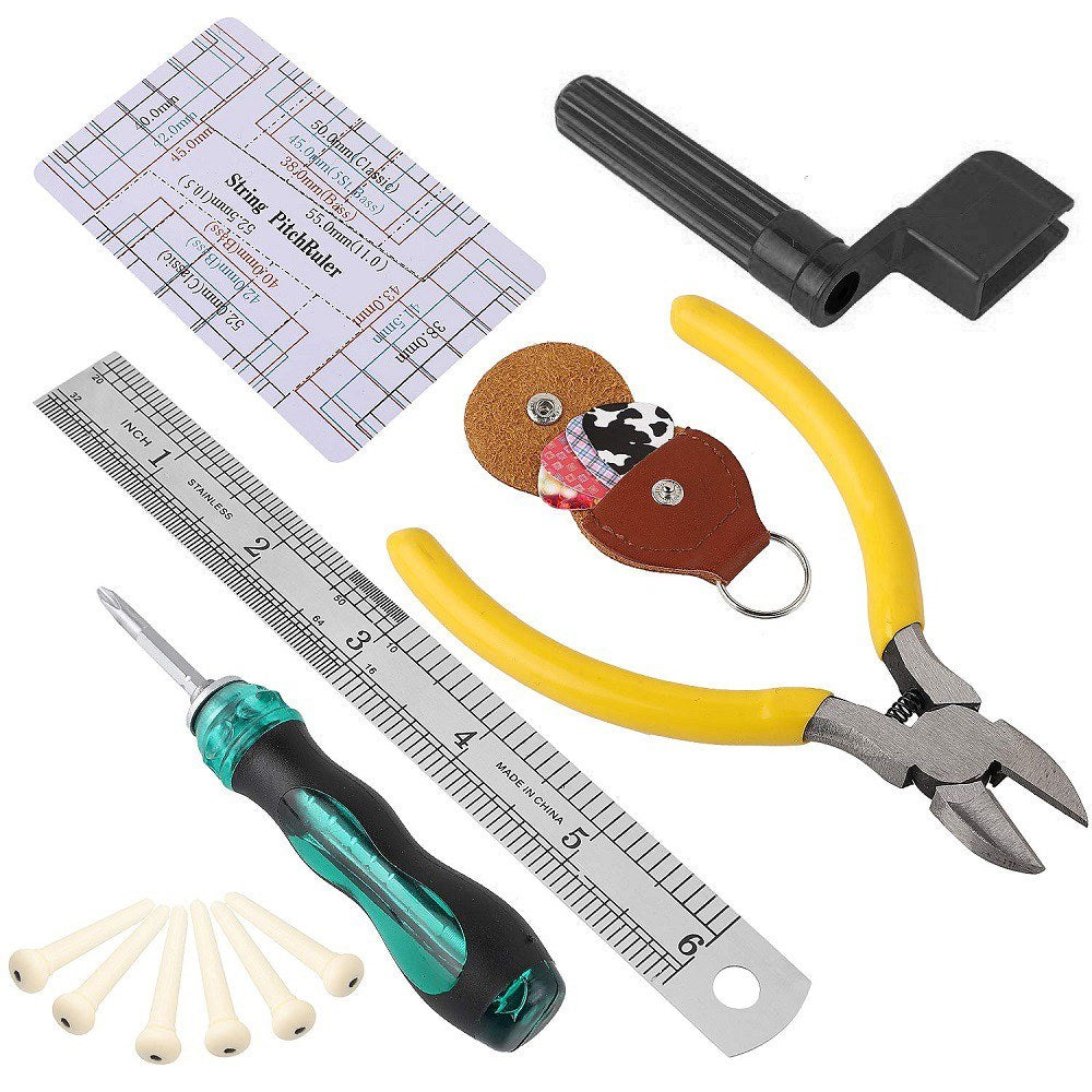 Guitar & Ukulele Maintenance and Repair Tool Kit with Cleaning Accessories