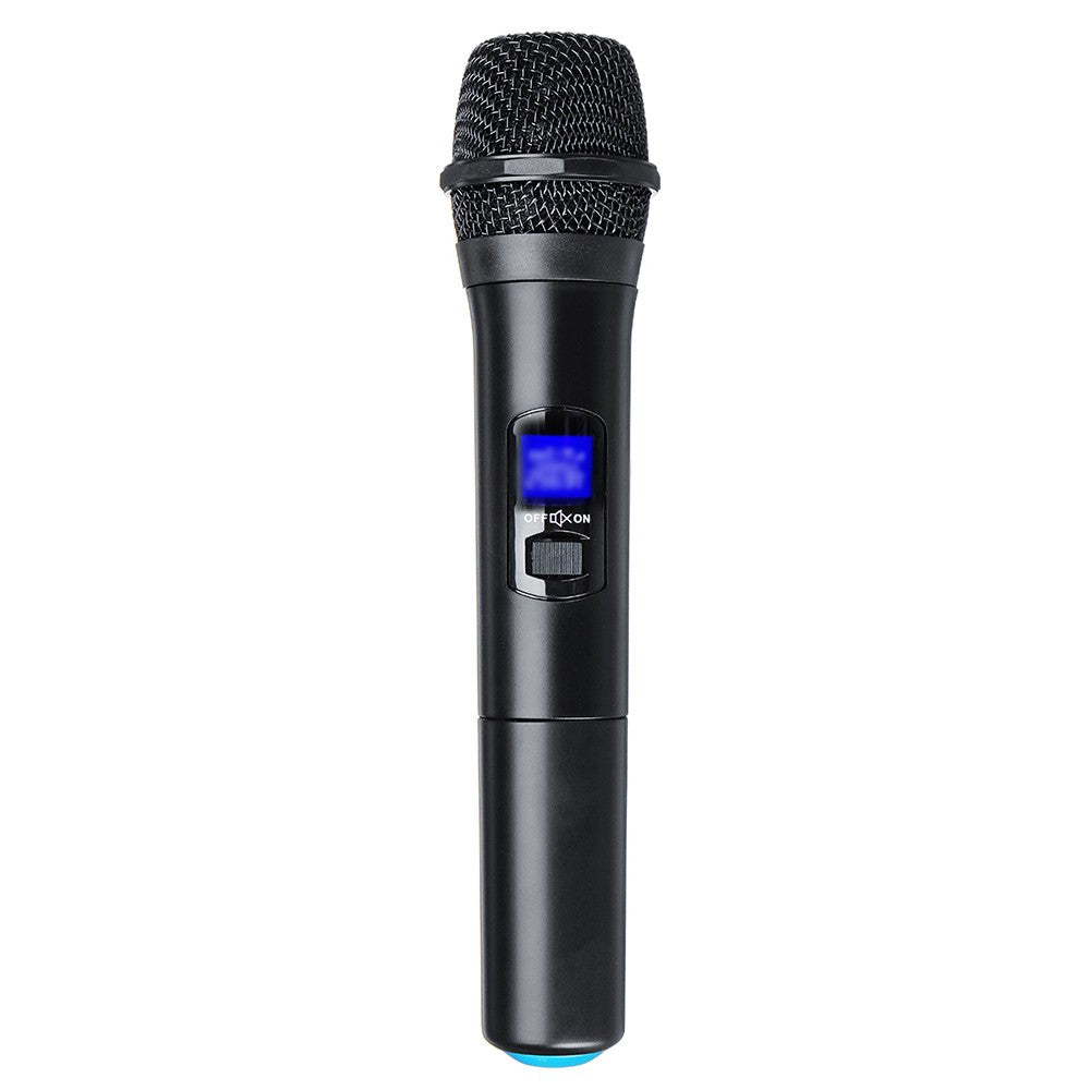 Professional UHF Dual Handheld Wireless Karaoke Microphone System with Digital LCD Display