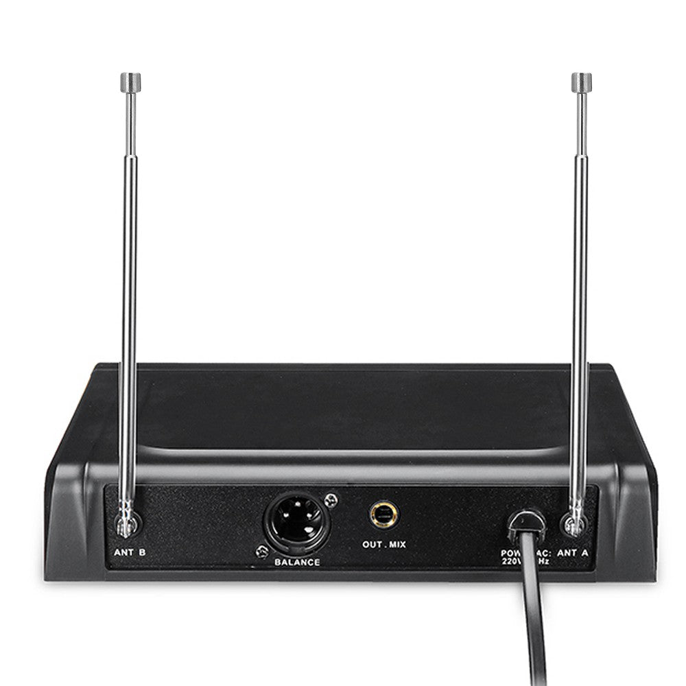 Professional UHF Dual Handheld Wireless Karaoke Microphone System with Digital LCD Display