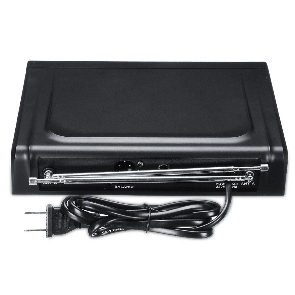 Professional UHF Dual Handheld Wireless Karaoke Microphone System with Digital LCD Display