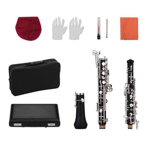 Semi-automatic C Key Professional Oboe with Silver-plated Keys - Woodwind Instrument