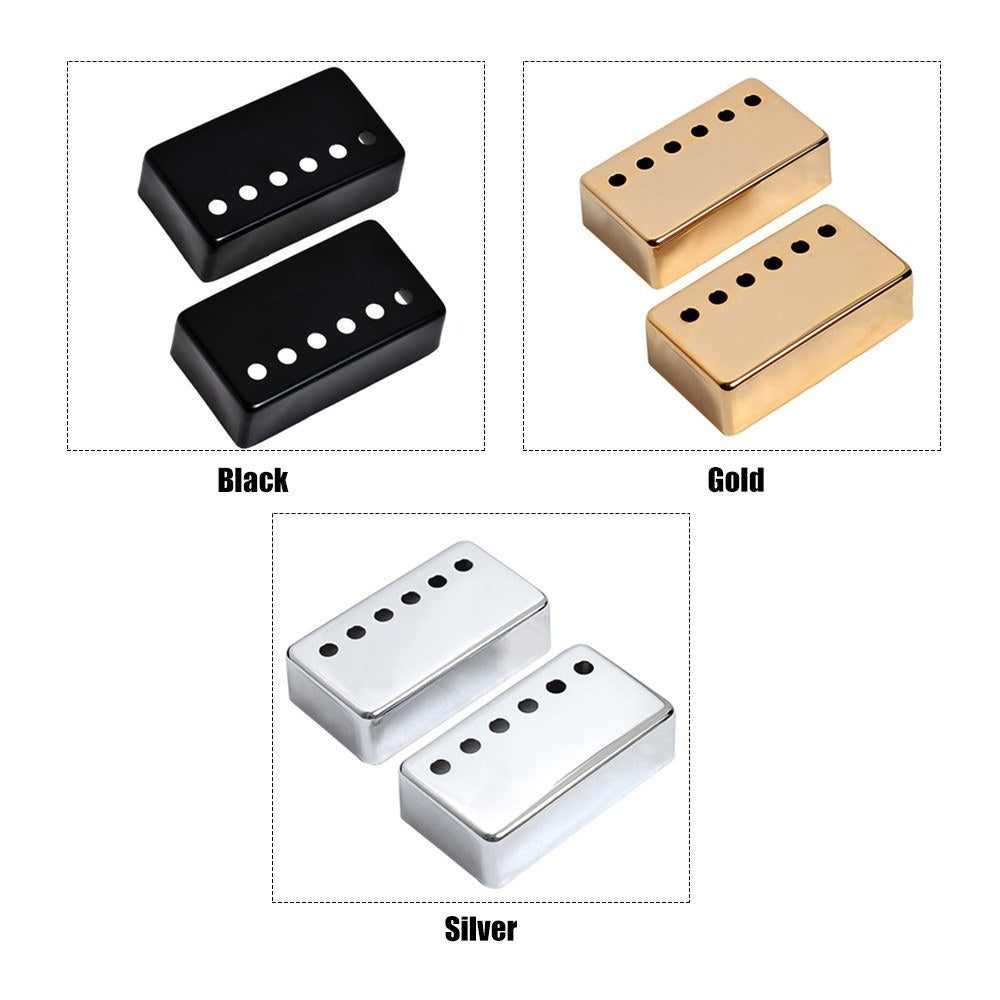 Humbucker Guitar Pickup Covers Set - Metal, 50mm & 52mm Spacing, LP Electric Guitar Neck