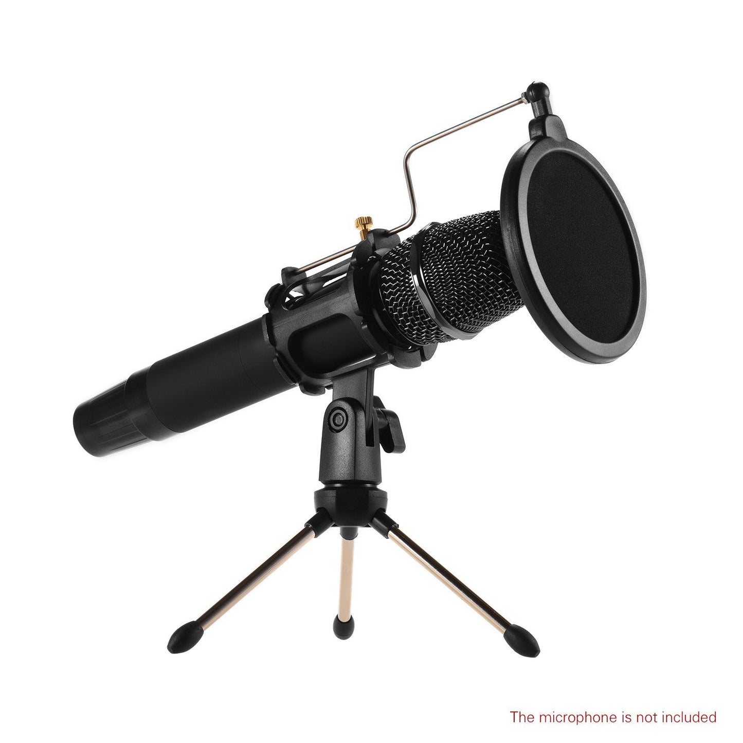 Desktop Microphone Stand Kit with Shock Mount & Pop Filter