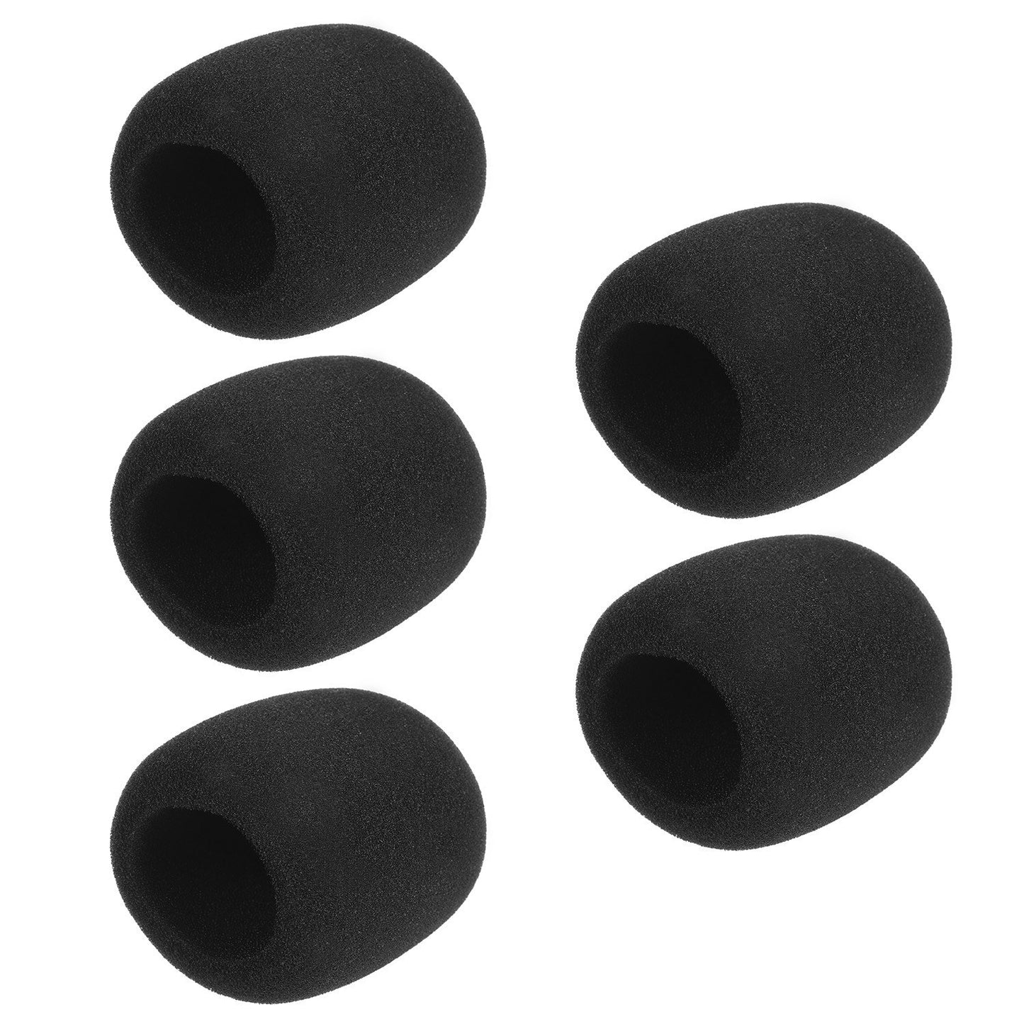 5-Pack Handheld Microphone Foam Windscreens Covers