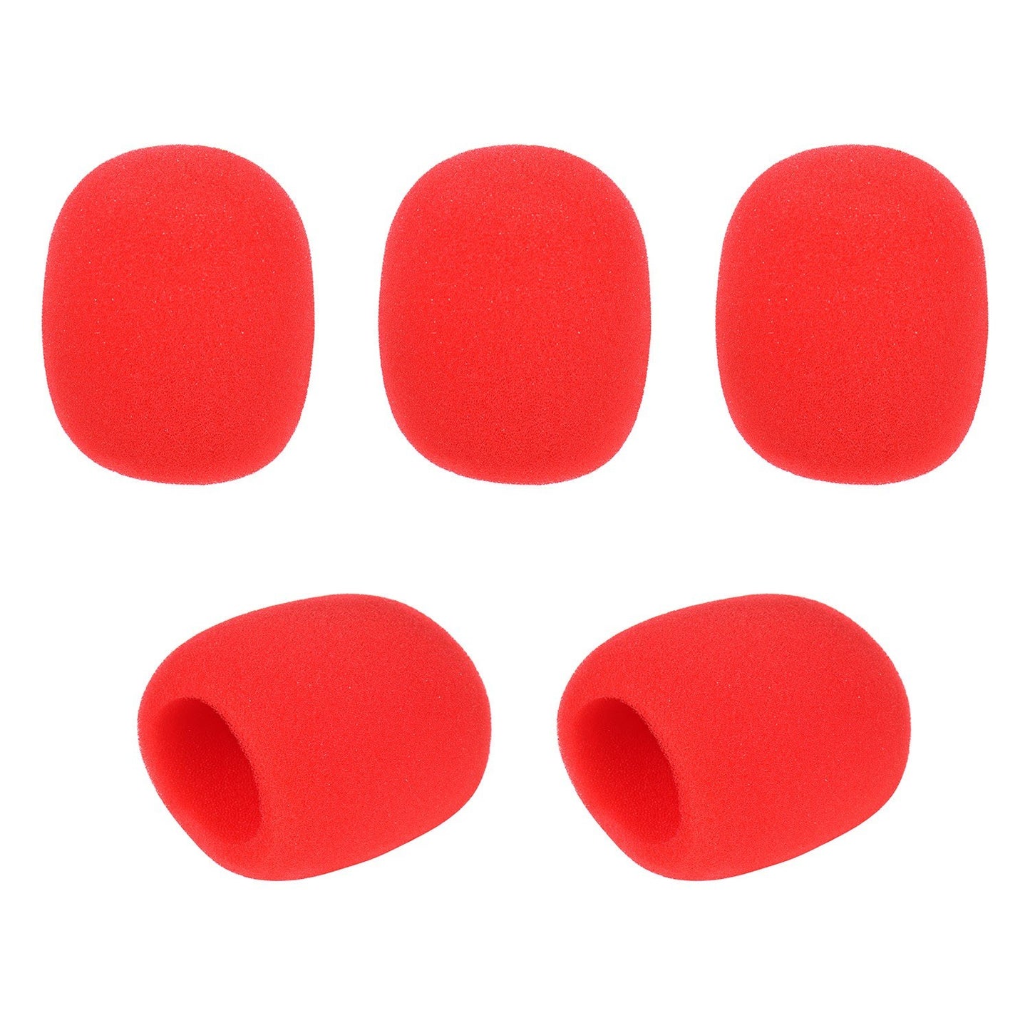 5-Pack Handheld Microphone Foam Windscreens Covers