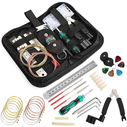 Guitar Maintenance & Repair Kit: Complete Care Tool Set & Cleaning Accessories