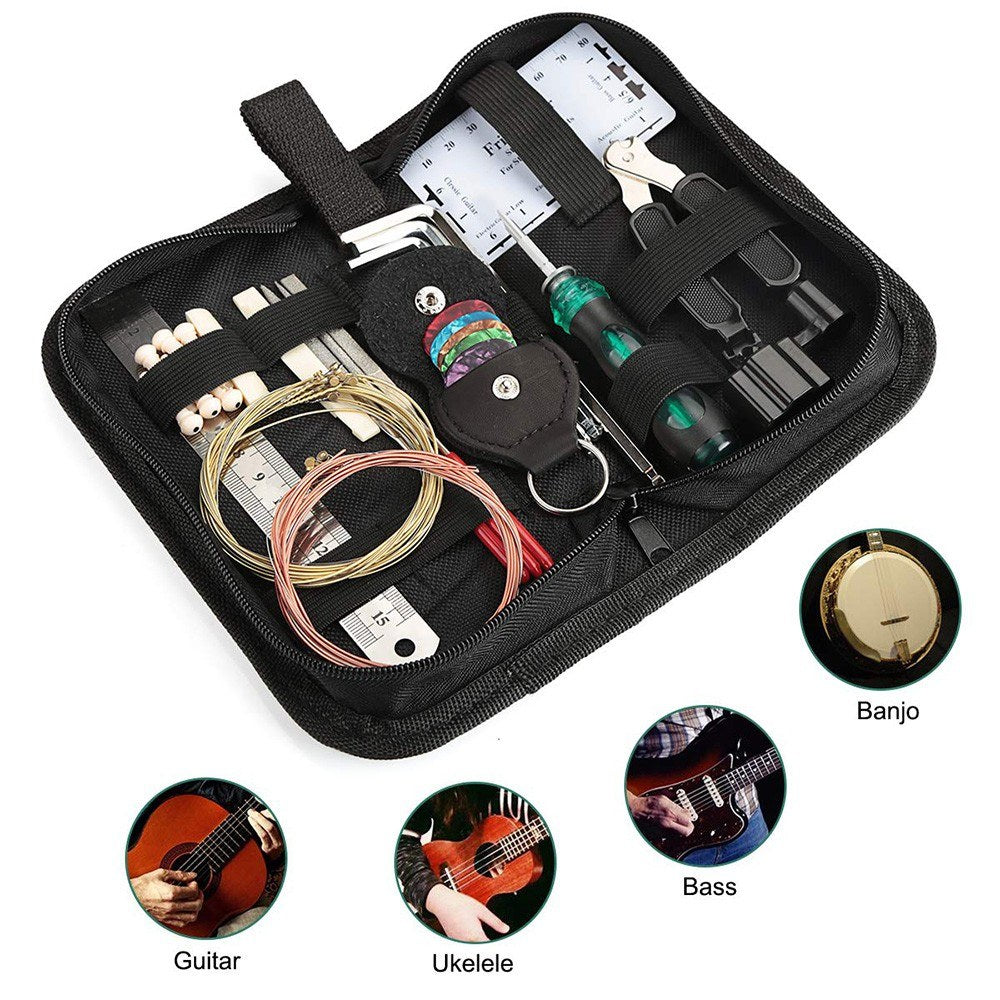 Guitar Maintenance & Repair Kit: Complete Care Tool Set & Cleaning Accessories