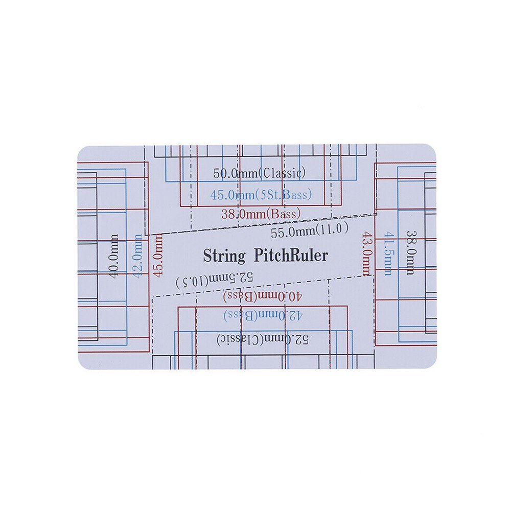 Premium Guitar String Action Gauge & Pitch Ruler - Essential Luthier Measuring Tool for Classical, Electric, Acoustic Guitars & Bass