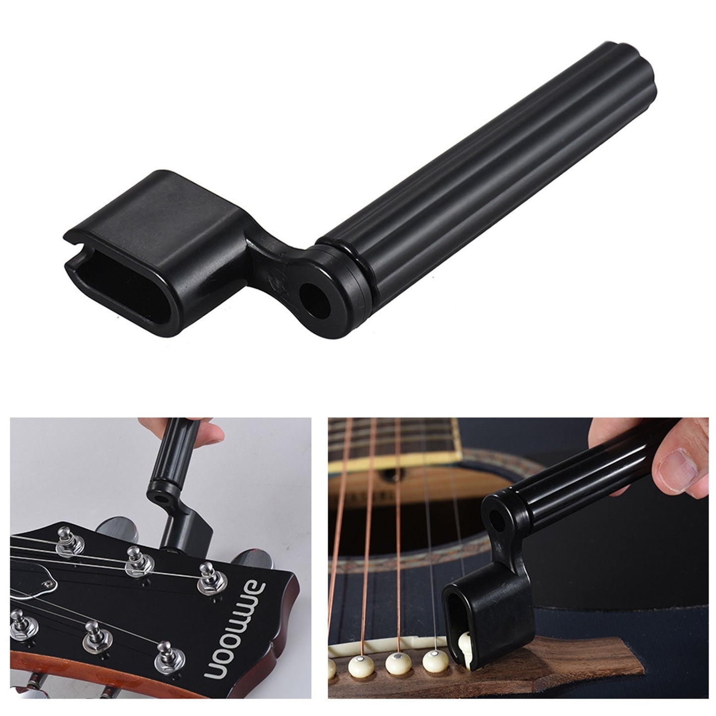Complete Ukulele & Guitar Toolkit: 10 Felt Picks (Random Colors), 3 String Sets, Clip-on Capo, String Winder for 21-26 Inch Instruments